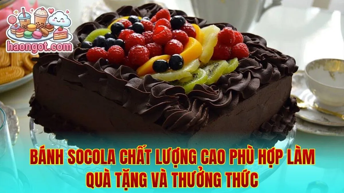 Bánh socola chất lượng cao phù hợp làm quà tặng và thưởng thức
