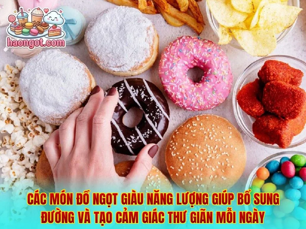 Các món đồ ngọt giàu năng lượng giúp bổ sung đường và tạo cảm giác thư giãn mỗi ngày