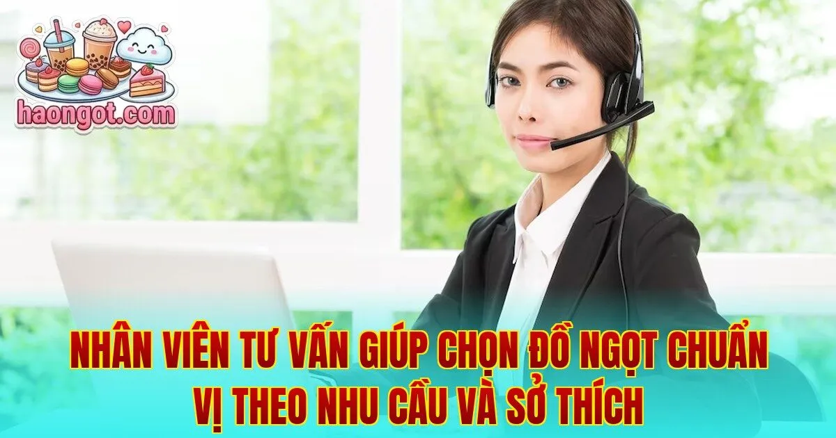 Nhân viên tư vấn giúp chọn đồ ngọt chuẩn vị theo nhu cầu và sở thích