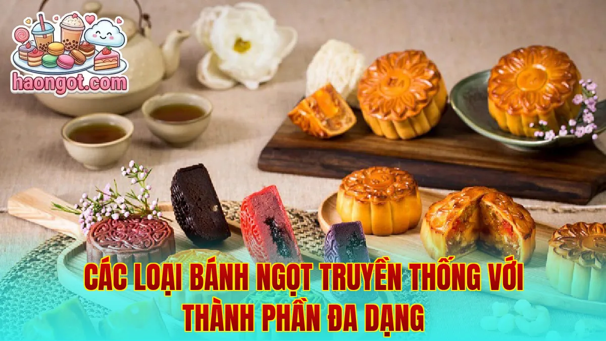 Các loại bánh ngọt truyền thống với thành phần đa dạng