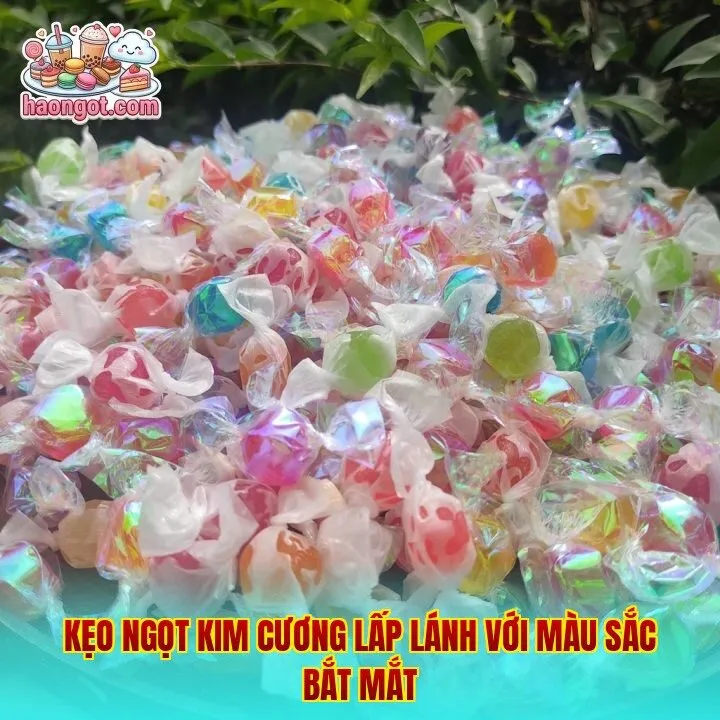 Kẹo ngọt kim cương lấp lánh với màu sắc bắt mắt