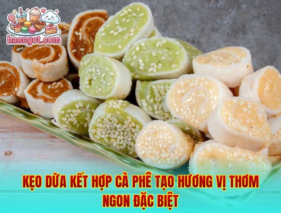 Kẹo dừa kết hợp cà phê tạo hương vị thơm ngon đặc biệt