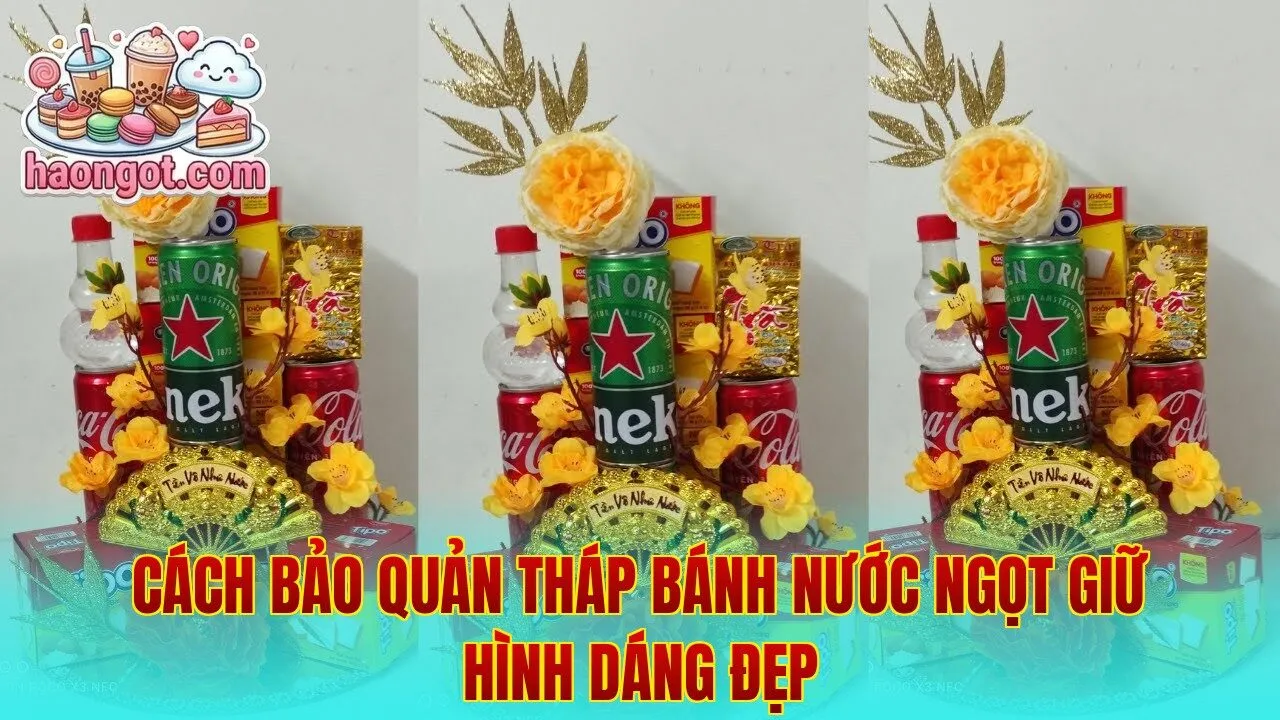 Cách bảo quản tháp bánh nước ngọt giữ hình dáng đẹp