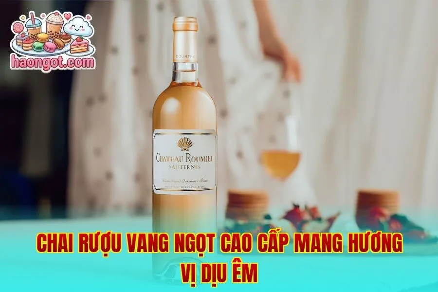 Chai rượu vang ngọt cao cấp mang hương vị dịu êm