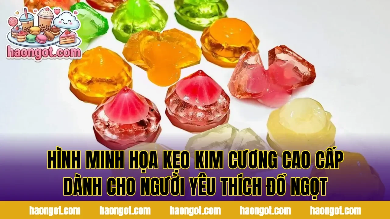 Hình minh họa kẹo kim cương cao cấp dành cho người yêu thích đồ ngọt