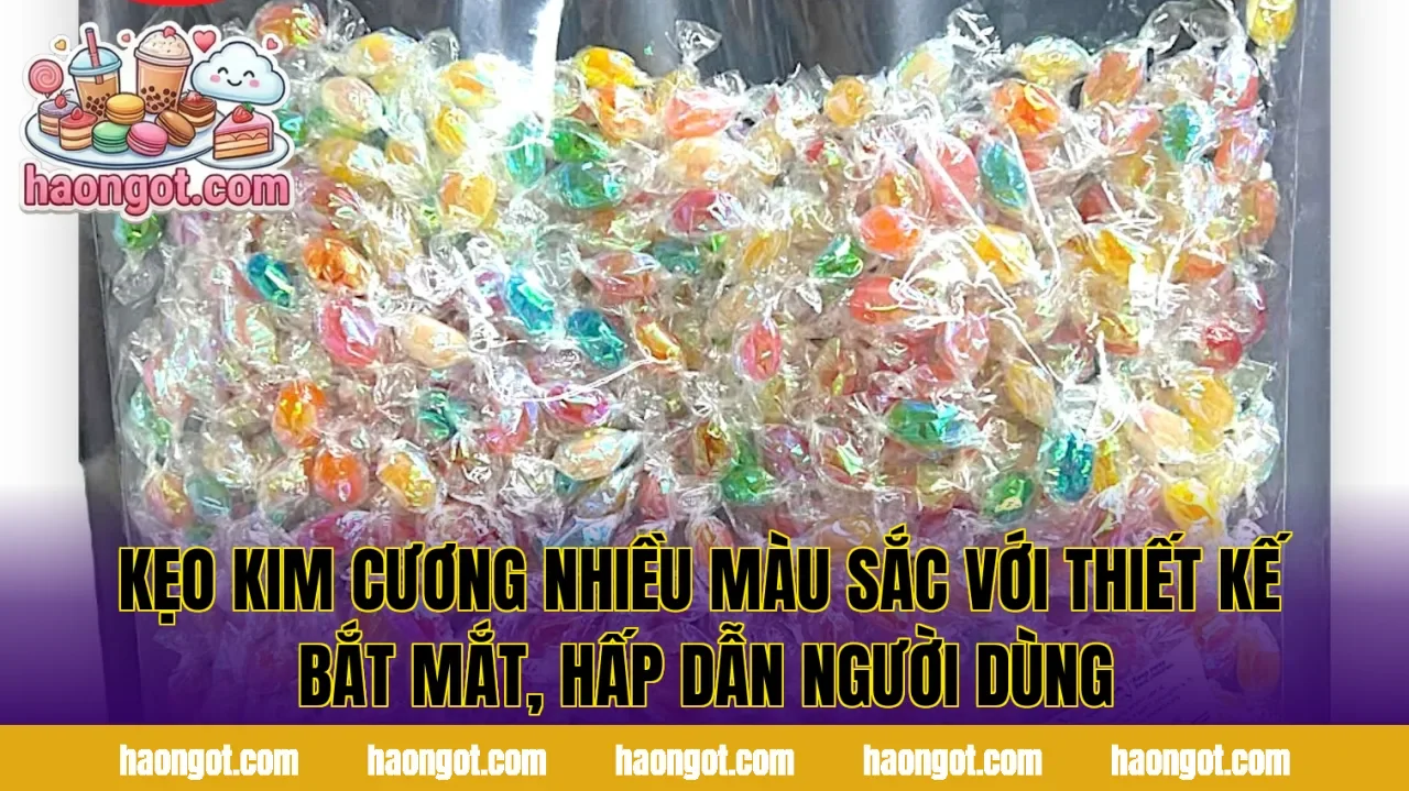 Kẹo kim cương nhiều màu sắc với thiết kế bắt mắt, hấp dẫn người dùng